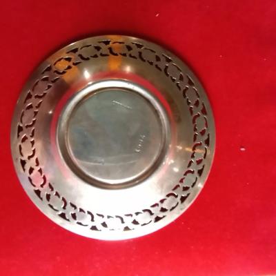 SILVER CUP AND SAUCER AND SUGAR BOWL