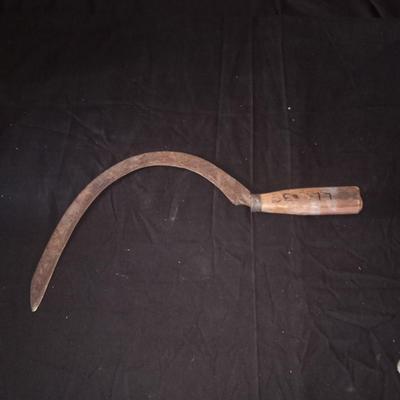 TWO VINTAGE SICKLE
