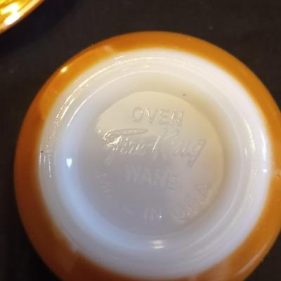 FIRE KING CUPS & SAUCER CREAMER/SUGAR