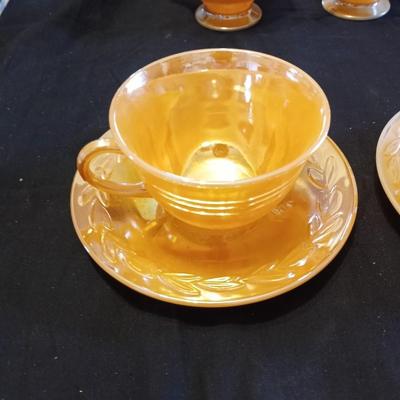 FIRE KING CUPS & SAUCER CREAMER/SUGAR