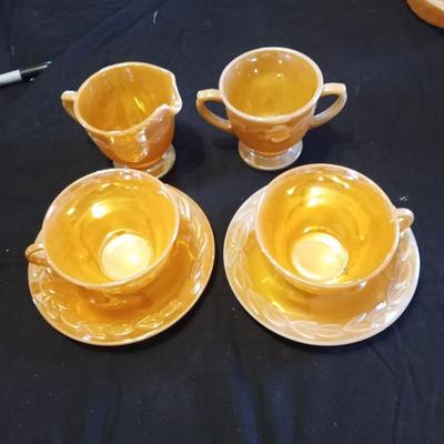 FIRE KING CUPS & SAUCER CREAMER/SUGAR