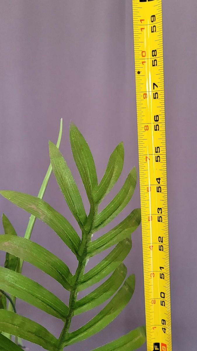 Lot 6 Faux Palm Plant in Metal Container