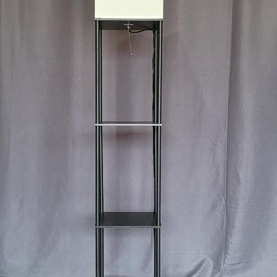 Lot 7: Floor Lamp with Shelves #1