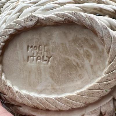 Vintage Made in Italy Handmade Pottery Ceramic Art Fruit Basket