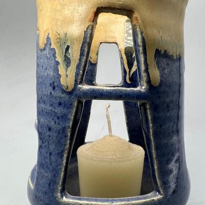 Vintage Handmade Art Pottery Rustic Tea Light Candle Holder