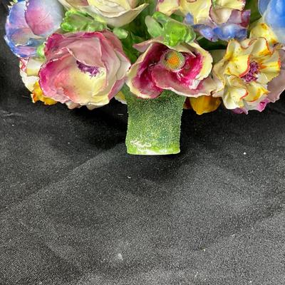 1287 Vintage Denton Bone China Floral Bouquet and Basket