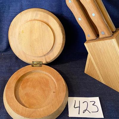 Vintage Hamburger Press and Knife Set