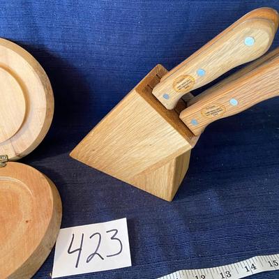 Vintage Hamburger Press and Knife Set