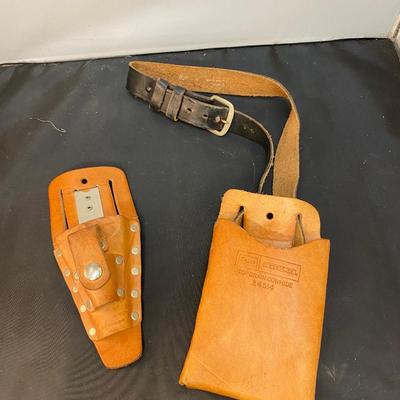 Pair of Leather Belt Worn Tool Holders