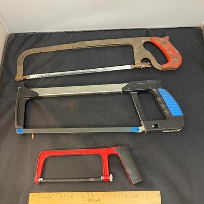 Lot of Three Different Sized Hack Saws