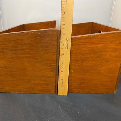 Pair of Wood Storage Boxes with Handle Cut Outs