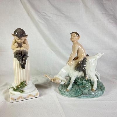 1294 Royal Copenhagen Porcelain Faun Figures