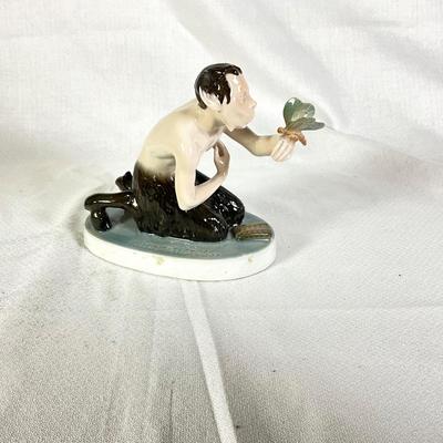 1295 Rosenthal Porcelain Figure of Faun Designed by Karl Himmelstoss
