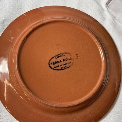1296 Lot of 8 STANGL Terra Rose Pottery Plates