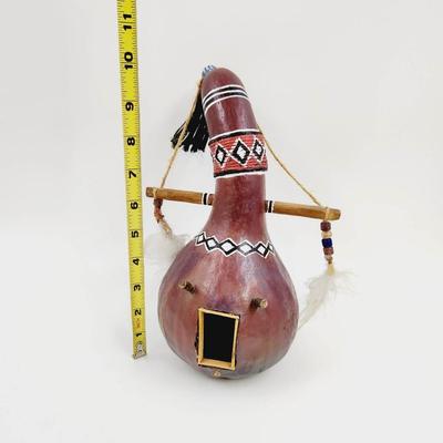 NATIVE AMERICAN HANDMADE GOURD BIRD HOUSE