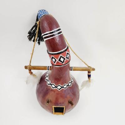 NATIVE AMERICAN HANDMADE GOURD BIRD HOUSE