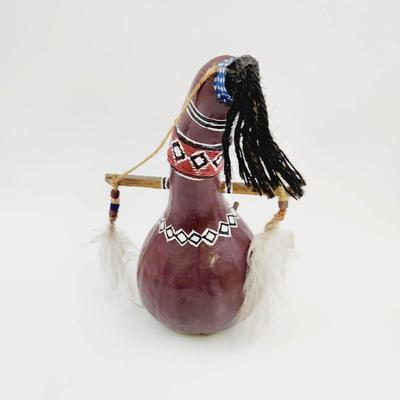 NATIVE AMERICAN HANDMADE GOURD BIRD HOUSE