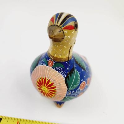 HANDCRAFTED MEXICAN TONALA POTTERY BIRD