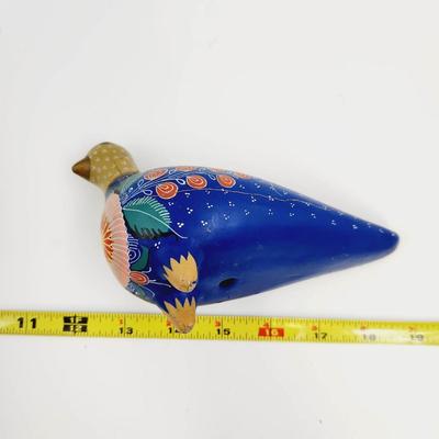 HANDCRAFTED MEXICAN TONALA POTTERY BIRD