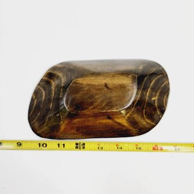 VINTAGE HAND CARVED & PAINTED WOODEN BOWL #2