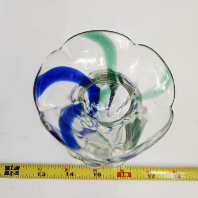 VINTAGE FLUTED ART GLASS COLLECTORS PIECE