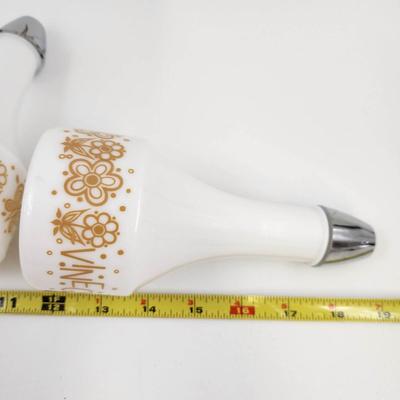 VINTAGE GEMCO OIL & VINEGAR BUTTERFLY BOTTLE SET