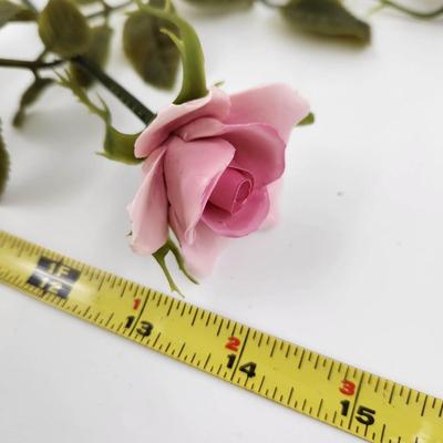VINTAGE CERAMIC ROSES W/ STEMS