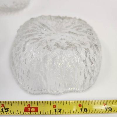 DECORATIVE 3 SET OF APPLE GLASS DISHES