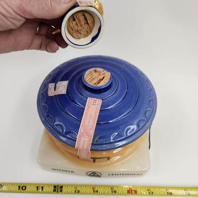 VINTAGE EZRA BROOKS WICHITA KANSAS CENTENNIAL LIQUOR DECANTER
