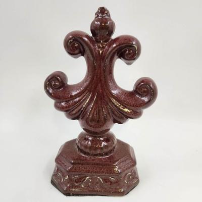 FLEUR DE LIS CERAMIC DECORATIVE SCULPTURE