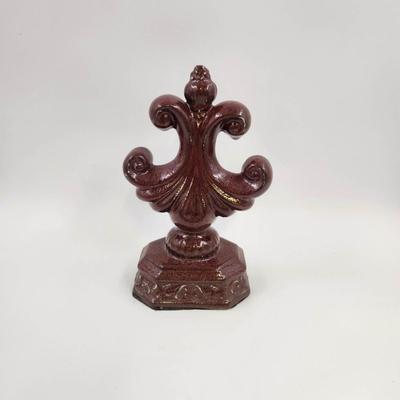 FLEUR DE LIS CERAMIC DECORATIVE SCULPTURE
