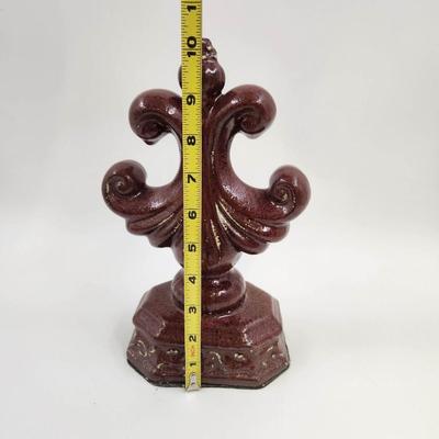 FLEUR DE LIS CERAMIC DECORATIVE SCULPTURE