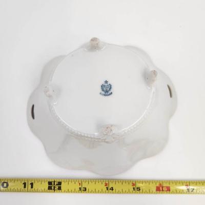 VINTAGE RD GERMANY CHINA HAND PAINTED FOOTED BOWL