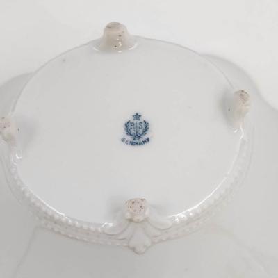 VINTAGE RD GERMANY CHINA HAND PAINTED FOOTED BOWL
