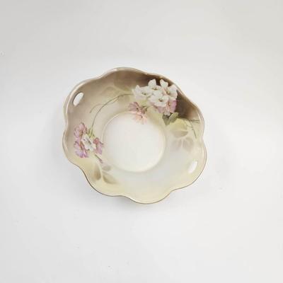 VINTAGE RD GERMANY CHINA HAND PAINTED FOOTED BOWL