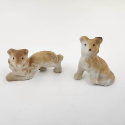 VINTAGE JAPANESE CERAMIC COLLIE DOGS