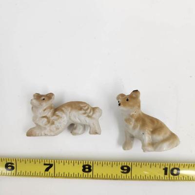 VINTAGE JAPANESE CERAMIC COLLIE DOGS