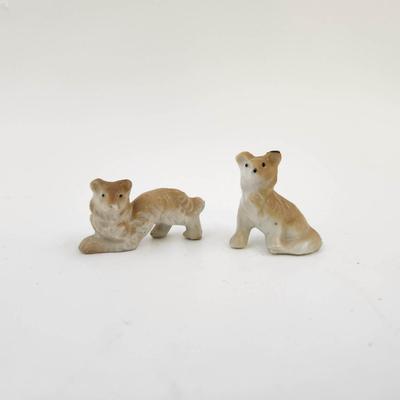 VINTAGE JAPANESE CERAMIC COLLIE DOGS