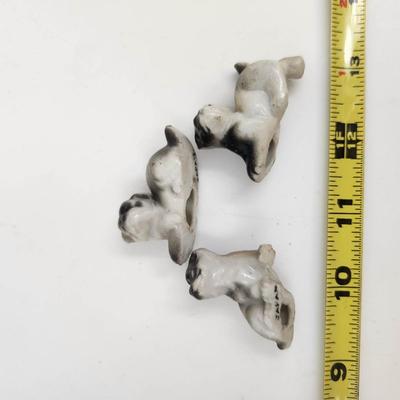 VINTAGE JAPANESE TERRIER MINATURE COLLECTIBLE FIGURINES