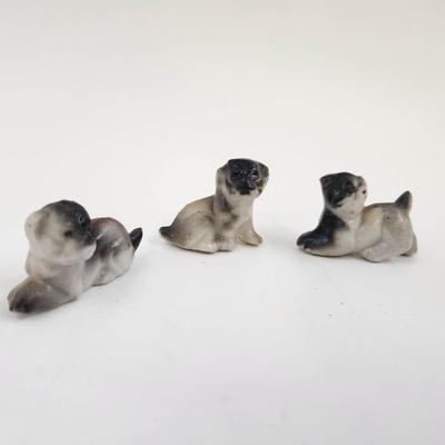 VINTAGE JAPANESE TERRIER MINATURE COLLECTIBLE FIGURINES