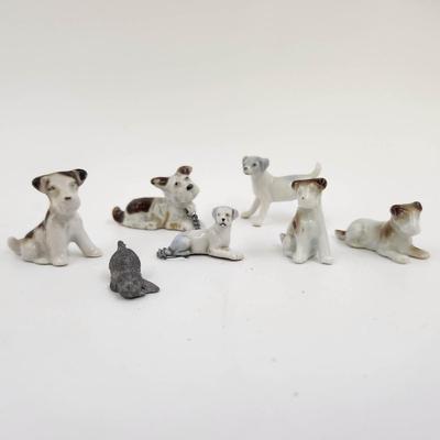 VINTAGE DOG MINIATURE FIGURINE BUNDLE #2