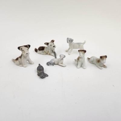VINTAGE DOG MINIATURE FIGURINE BUNDLE #2
