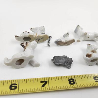 VINTAGE DOG MINIATURE FIGURINE BUNDLE #2
