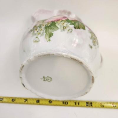 VINTAGE LEUCHTENBURG GERMANY FLOWERED PITCHER