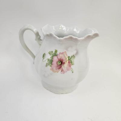 VINTAGE LEUCHTENBURG GERMANY FLOWERED PITCHER