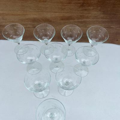 Etched Cocktail Glasses