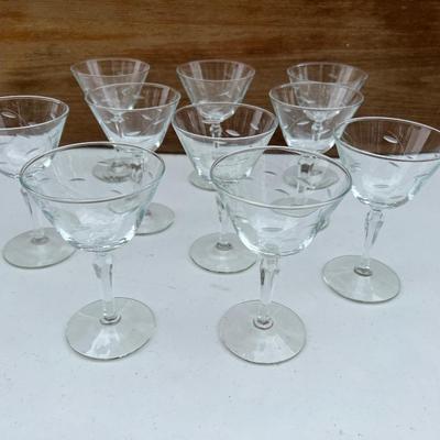 Etched Cocktail Glasses