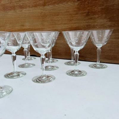 Etched Cocktail Glasses