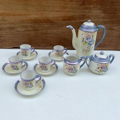 JAPANESE PORCELAIN LUSTER TEA SET