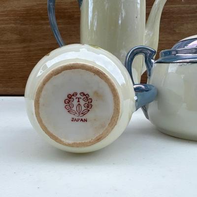JAPANESE PORCELAIN LUSTER TEA SET